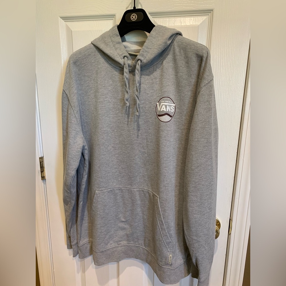 Vans Light Gray Crewneck Hoodie with Small Chest Logo